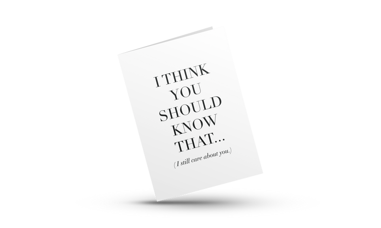 White and Black Greeting Card with gray envelope. Minimalist greeting card for lovers and couples.