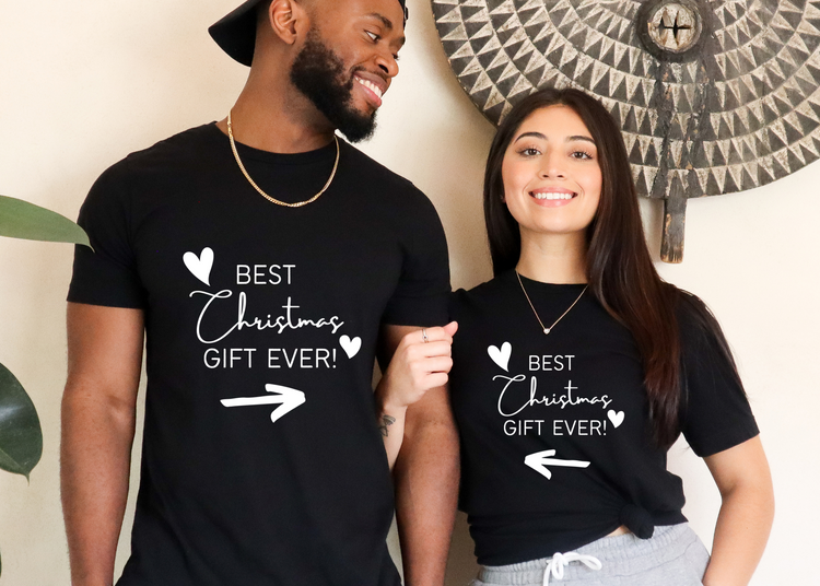 Christmas T-shirts and sweatshirts for couples, lovers and partners. Make a statement this holiday season alongside your favorite person! Stationery For Lovers limited edition matching Christmas themed t-shirts and sweatshirts!