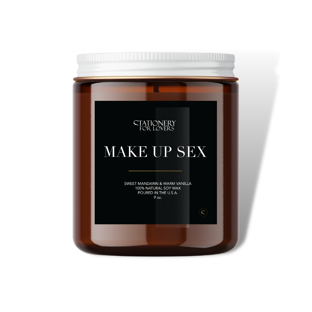 Light this candle and experience a rich aroma knowing that in just a short while, the time will come for you and your honey to reconcile.  Candle Burn Time: Up to 55 hours  Product Details:  9 oz Reusable Amber Glass Tumbler with White Lid (L: 3.50 x W: 2.625) Natural Cotton Core Wick Candle Fragrance: Sweet Mandarin & Warm Vanilla  A classic warm vanilla paired with a sweet citrus mandarin and a hint of spicy bourbon.