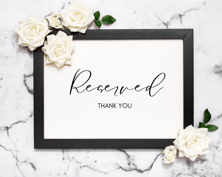 BUNDLE | Reserved Signage for Weddings (Digital File Only)