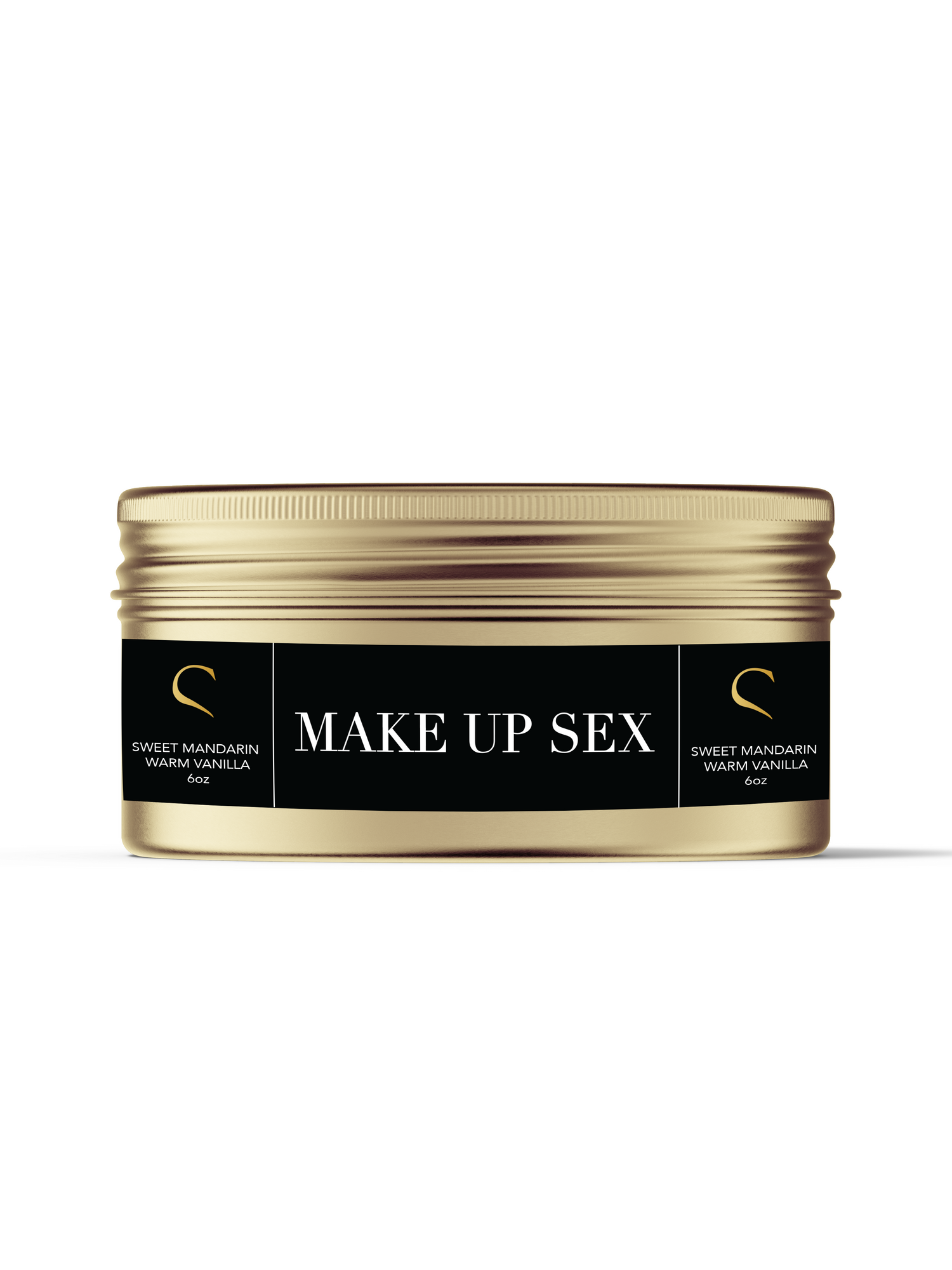 Light this candle and experience a rich aroma knowing that in just a short while, the time will come for you and your honey to reconcile.  Candle Burn Time: Up to 25 hours  Product Details:  6oz (Travel Size) Gold Tin with Cover (L: 1.75 x W: 2.5) Natural Cotton Core Wick Candle Fragrance: Sweet Mandarin & Warm Vanilla  A classic warm vanilla paired with a sweet citrus mandarin and a hint of spicy bourbon.