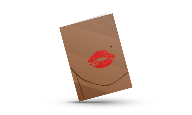 Smooches - Brown | Feminine Greeting Card