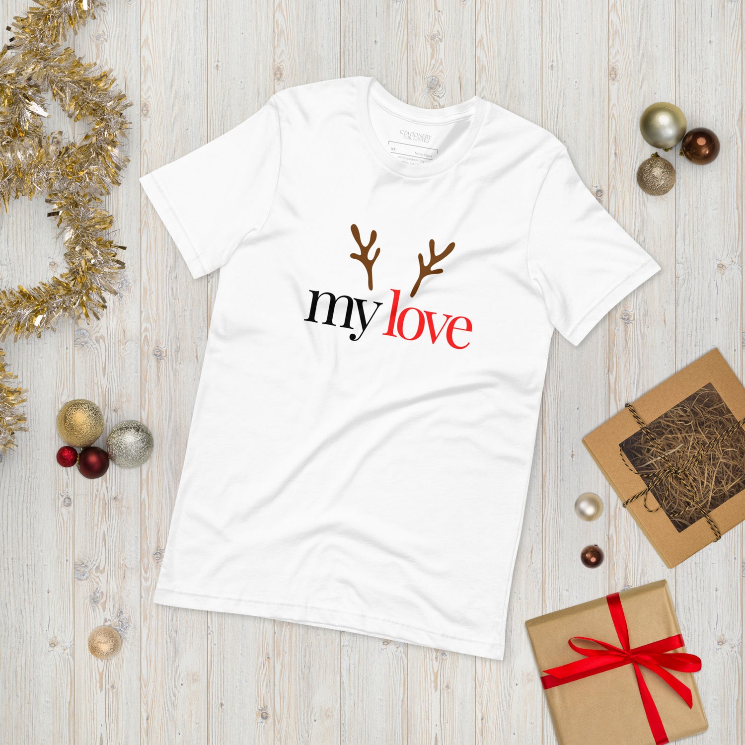 Christmas T-shirts and sweatshirts for couples, lovers and partners. Make a statement this holiday season alongside your favorite person! Stationery For Lovers limited edition matching Christmas themed t-shirts and sweatshirts!
